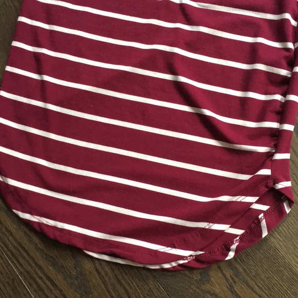 Capella Striped Burgundy Bodycon Dress - Picture 5 of 8